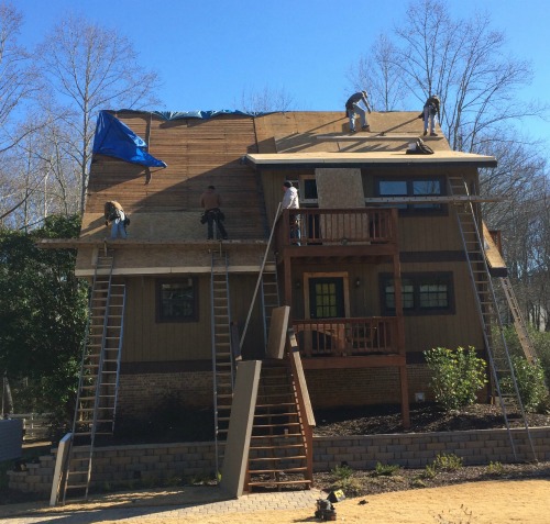 Nailbase insulation installed before new metal roof.