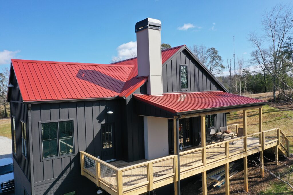 Red Standing Seam Metal