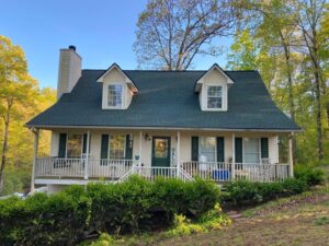 hunter green shingle roof