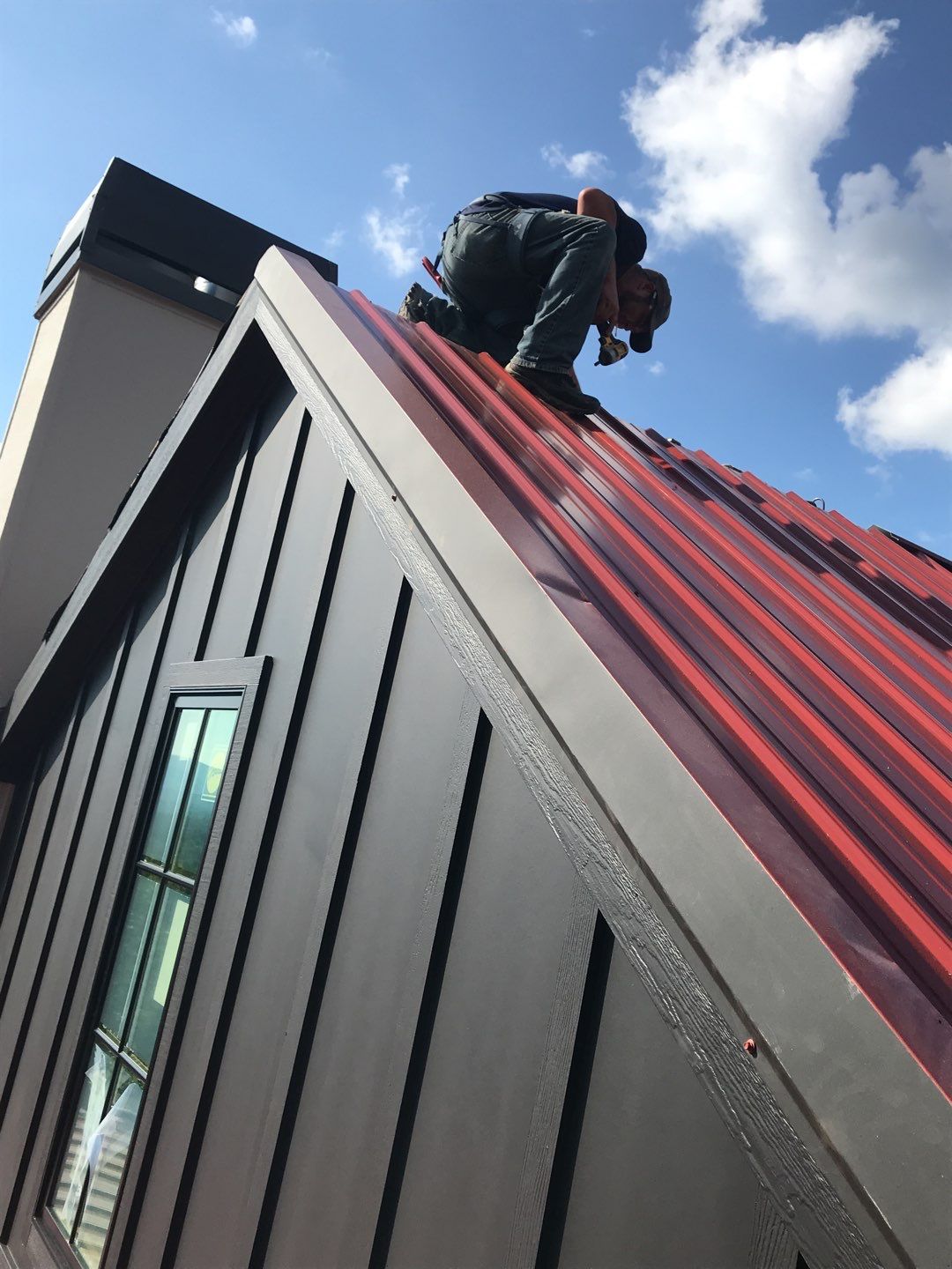 Red Metal Standing Seam