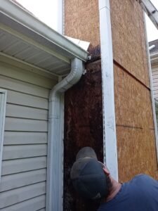 Siding chimney repair